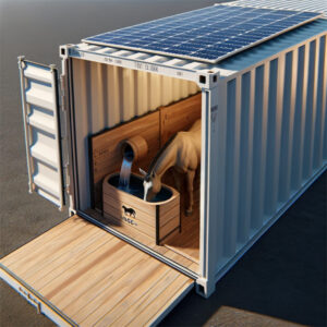 Container abreuvoir solaire pour chevaux